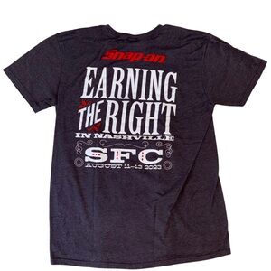 Snap-on Tools SFC Nashville 2023 T-Shirt Hanes Gray Large Promo Tee Tennessee
